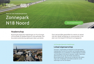 Vooroverlegplan Zonnepark N18 Noord